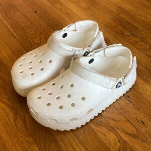 White Platform Chunky Hiker Crocs | Sz M8/W10